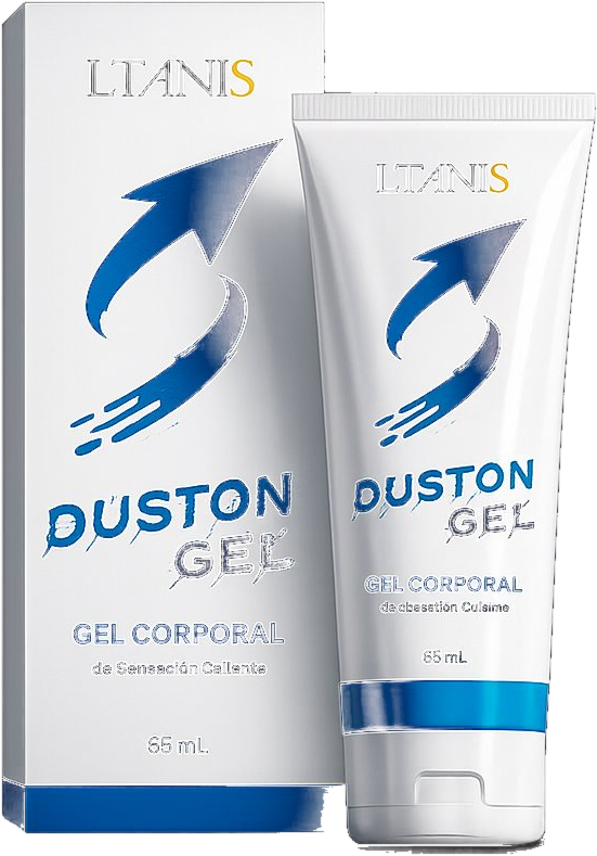 Envase y tubo de Duston Gel, gel corporal de 65 mL
